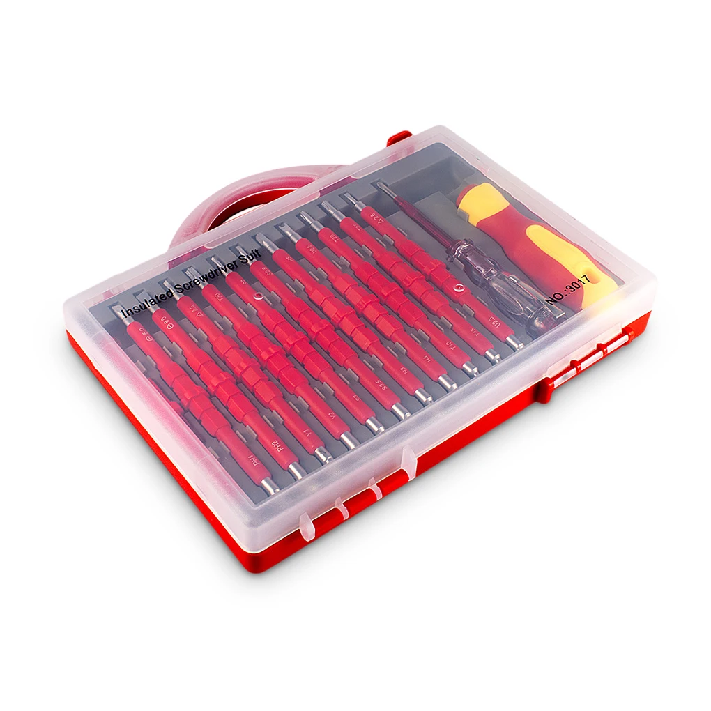 

26 Pieces Screw Driver Bit Kit Insulating Screwdriver Multifunctional DIY Electronic Ratcheting Household with Storage Case