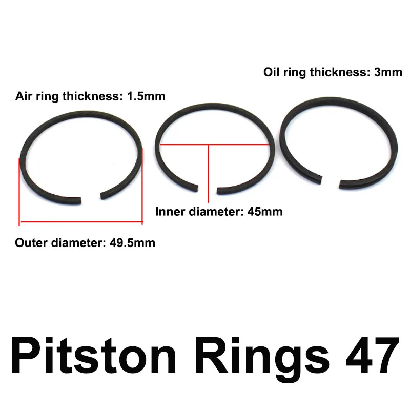 

Комплект поршневых колец для воздушного компрессора 42/47/48/50/51/65 мм