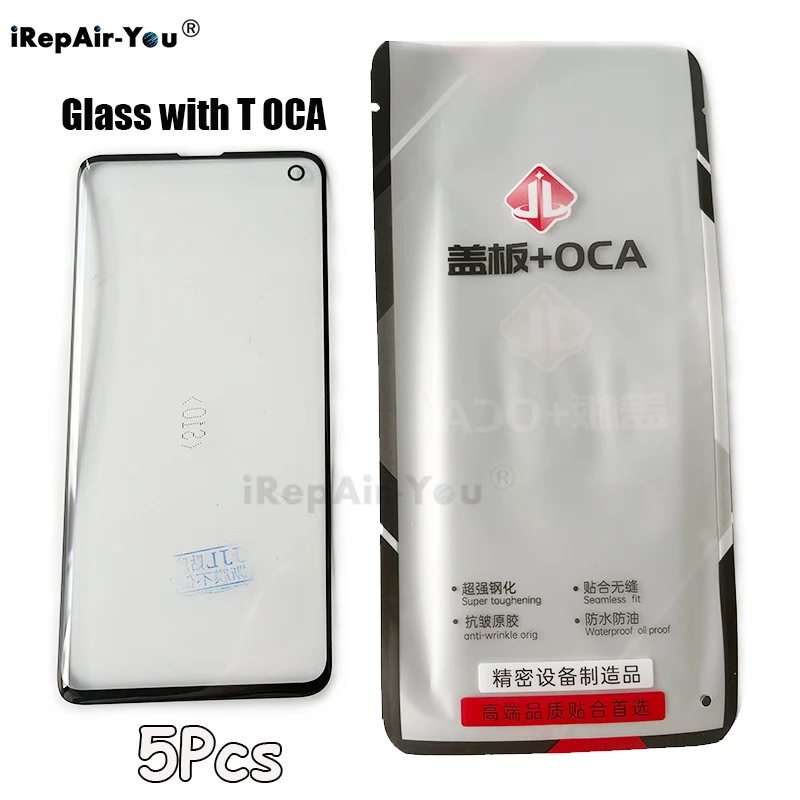 

5PCS Touch Screen Glass + T OCA Glue For Samsung Galaxy S23 S22 S21 S20 S10 Note 10 20 8 9 SReplacement Front Outer Glass Lens