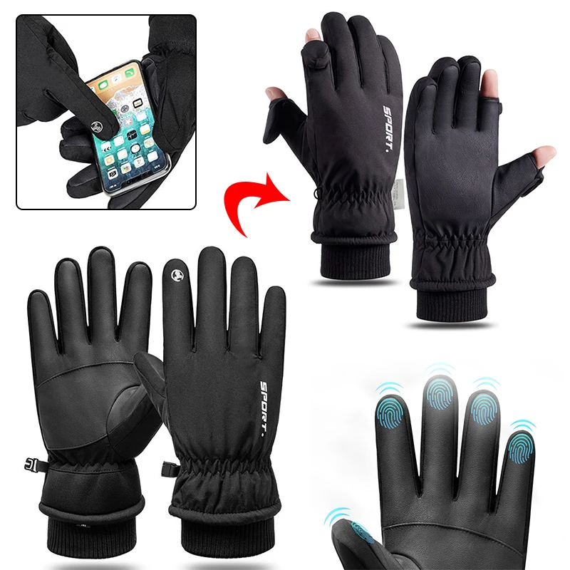 

Ski Gloves Touchscreen Hand Warmer Gloves Winter Warm Waterproof Coldproof Thickened Fleece for Outdoor Riding Hiking Running