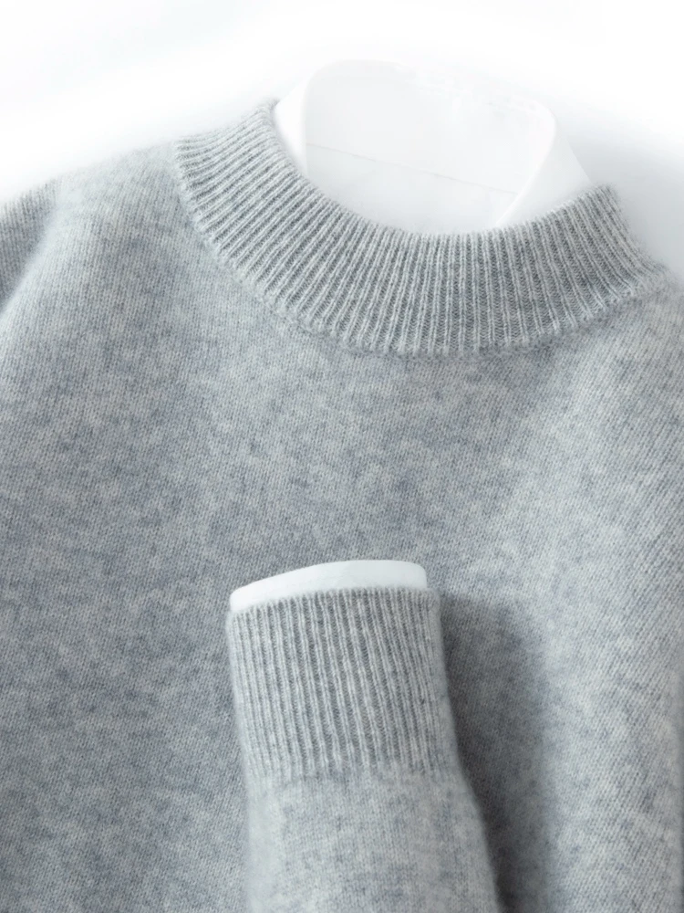 ANGEL мужской 100% кашемировый толстый свитер с воротником-стойкой пуловеры длинными