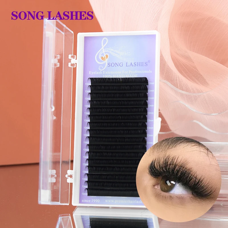 

SONG LASHES Wholesale Price Eyelash Extensions for Salon Soft Thin Tip Length 16.17.18.19.20 mm Eyelash Extension