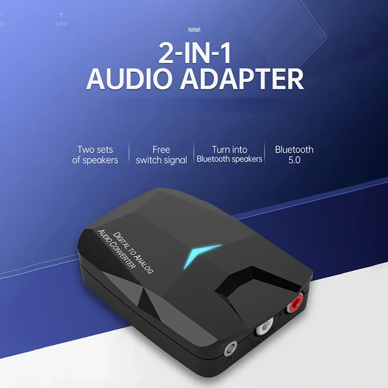 

Цифро-аналоговый аудиоконвертер с 5,0 Bluetooth-совместимым приемником оптический к RCA коаксиальный кабель DAC конвертер PR распродажа