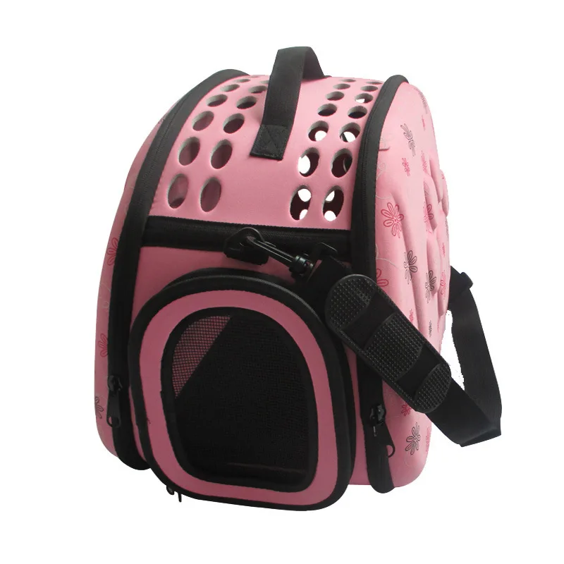 

Pet bag folding breathable portable cross body one shoulder travel backpack