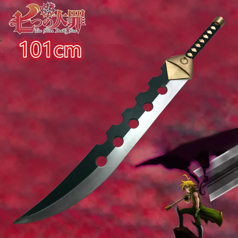 

1:1 cosplay The Seven Deadly Sins sword Meliodas Knife LostBane sword Broken Sword GIDEON Hammer Prop weapon Props Knife 101cm