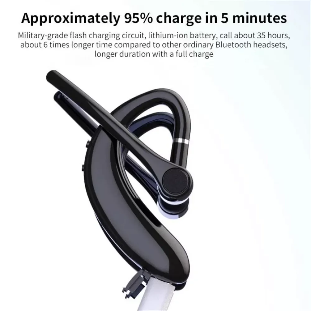

Kebidu Ear-hook Unilateral Wireless Bluetooth Headset HD Call Business Headset High-quality Waterproof Noise-reducing Headset