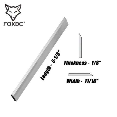 Сменные строгальные ножи FOXBC 6-1/8 дюйма, 155 мм, для деревообработки, 113-206931 и 113-232200