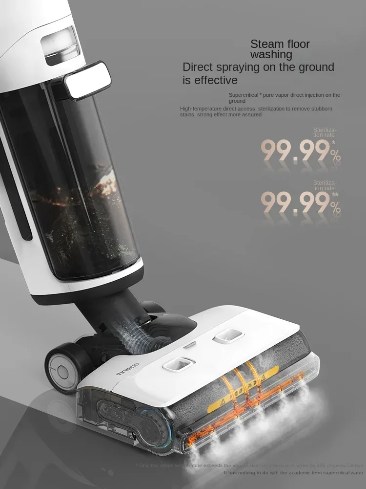 Беспроводная Паровая стиральная машина TINECO Steam2.0 всасывание сопротивление