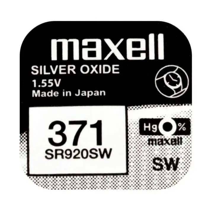 Фото 10 шт. кнопочных батареек Maxell с оксидом серебра, высокопроизводительные неперезаряжаемые батарейки для часов, игрушек, электроники SR626SW SR621SW №5