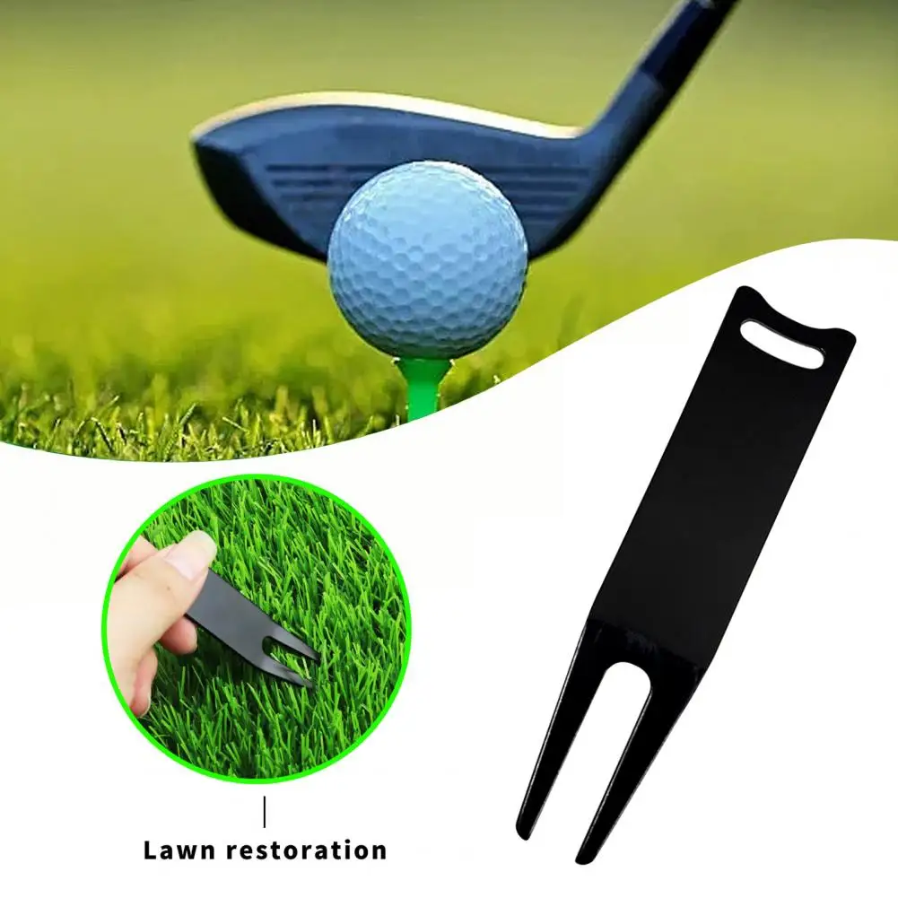

Golf Green Fork Polished Burr Free Portable Golf Divot Tool Prong Pitch Repairer Tool Universal Golf Divot Tool Daily Use