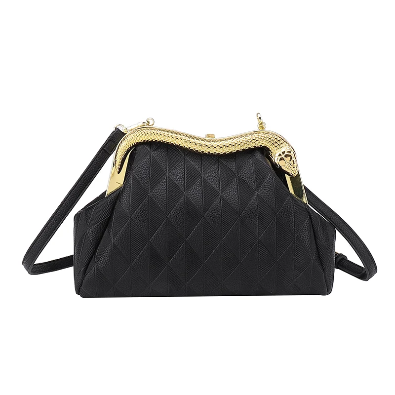 

Women's Bag Boston Bag Metal Handle Brand Ladies Fashion Shoulder Handbag Pearl Embroidery Patent Leather Messenger Mother Bag