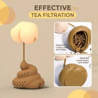 reusable tea infuser funny loose leaf tea strainer spice filter diffuser silicone tea bag tea filter tea strainers kitchen tools