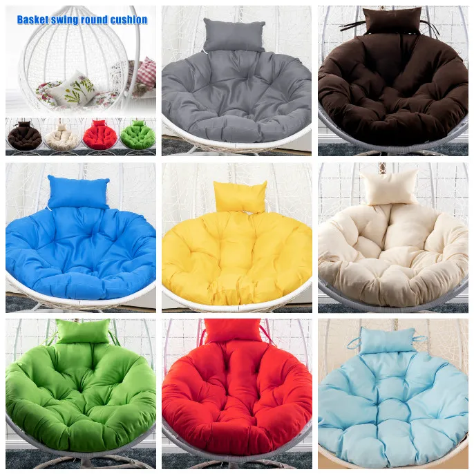 

Hammock Chair Cushions Soft Pad Cushion For Outdoor Dormitory Bedroom Removable Washable Round Bassinet Cushion Hanging Chair Sw