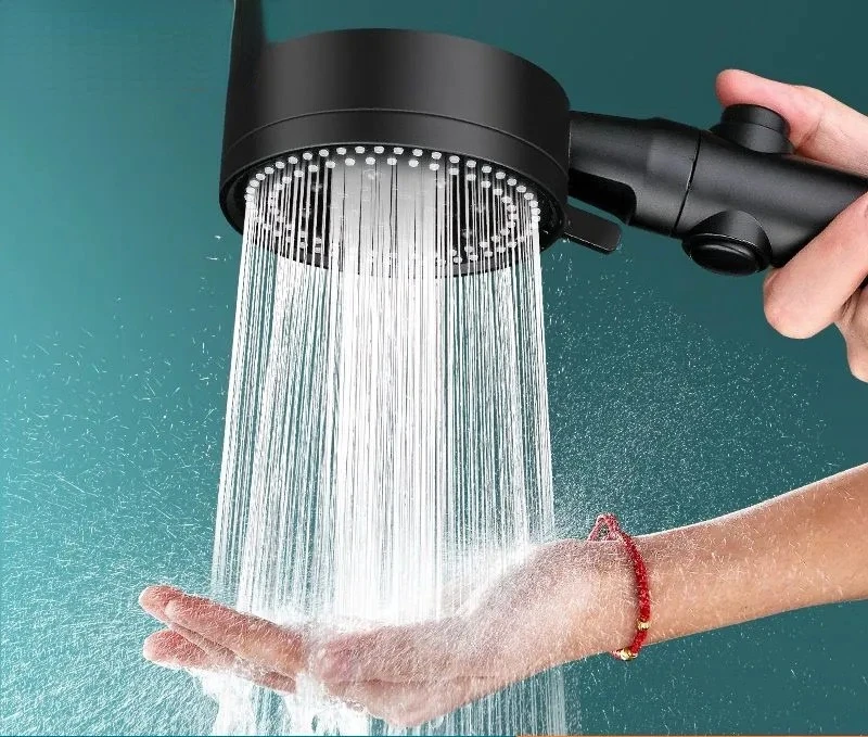 

Новая пятискоростная многофункциональная насадка для душа с суперзаряженной насадкой, черная насадка для душа с одной насадкой, Товары для...