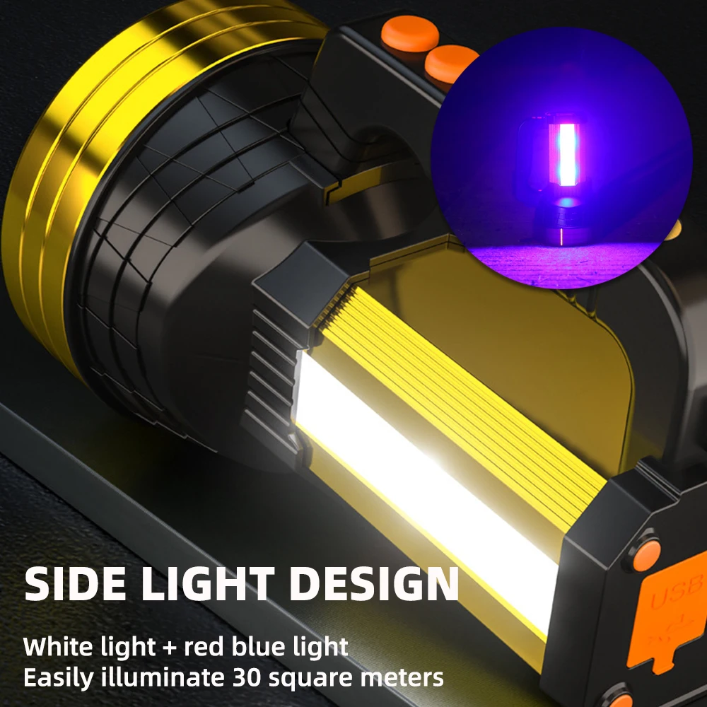 Портативный прожектор с сильным светом литиевая батарея большой емкости