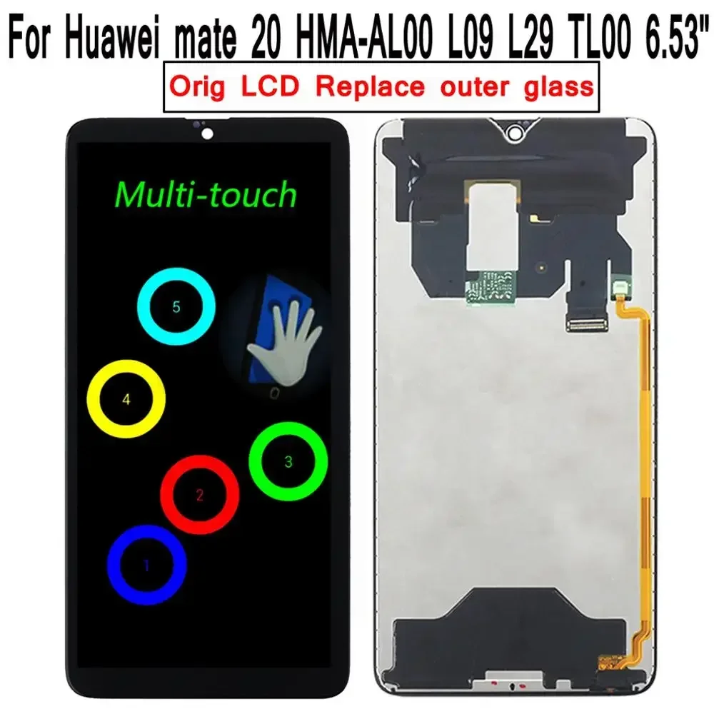 6 53 &quotдля Huawei mate 20 HMA-L09 HMA-AL00 HMA-L29 HMA-TL00 ЖК-дисплей с сенсорным экраном и