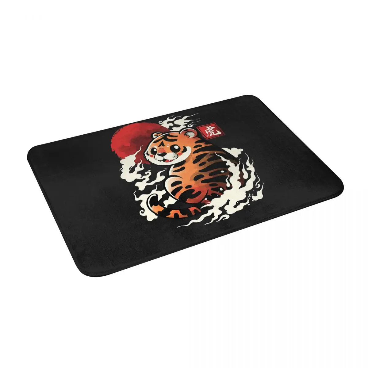 

Tiger Red Sun Classic Bath Door Floor Mat Rug Carpet Entrance Living Room Home Kitchen Doormat Bedroom Antiwear Toilet Cartoon