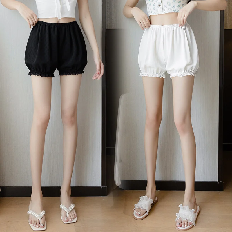 2022 New Type Summer Pumpkin Pants safety women Breathabl leggings lace rolled edge bloomersComfortable and not stuffy