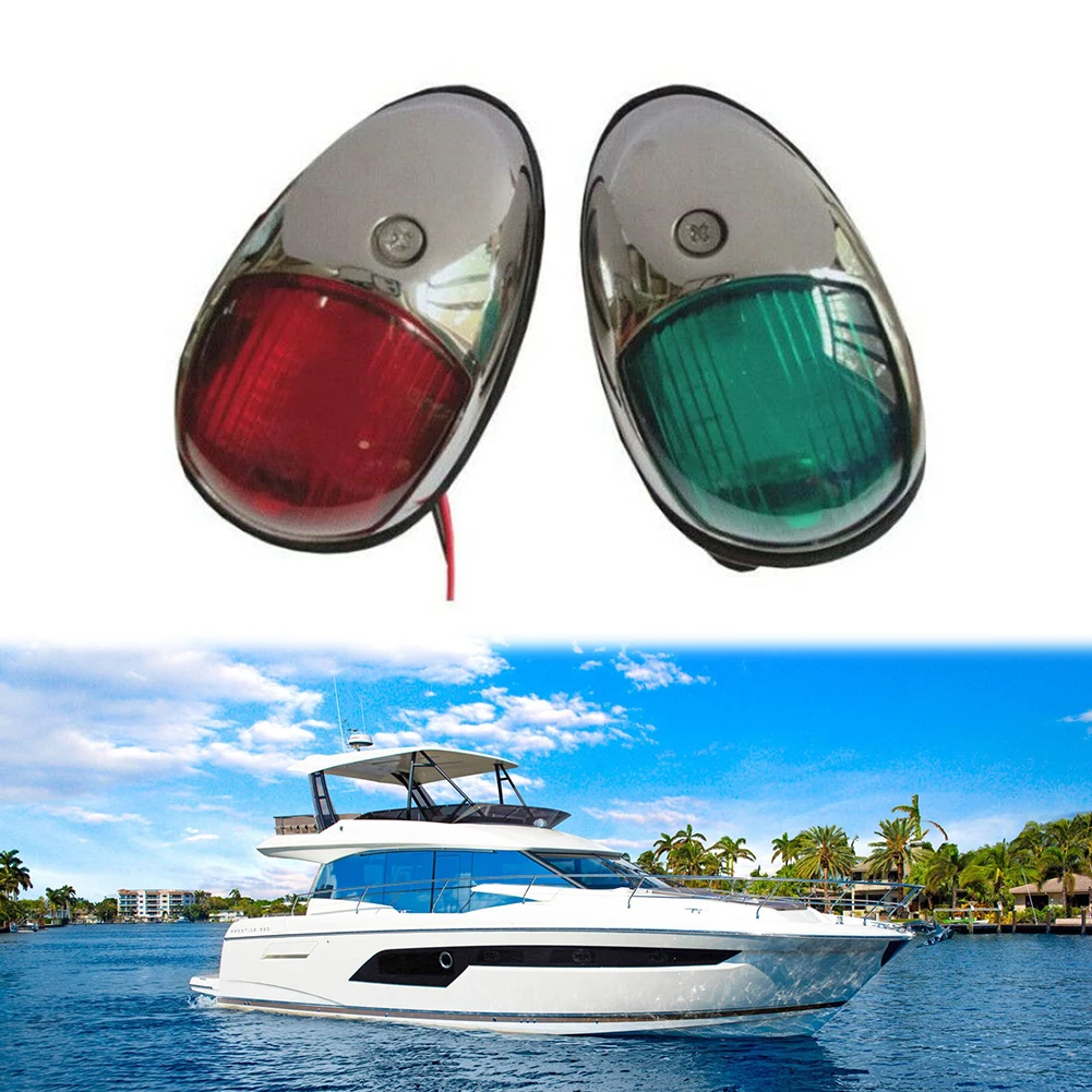 

2pcs Navigation Lights Signal Warning Lamps DC 12V 3W For Marine Yacht Truck Trailer Van Side Lights Yacht Sailing Signal Lamp
