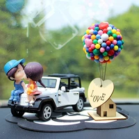 cute car decoration kiss baby doll jeep model men and women internet celebrity couple ornament