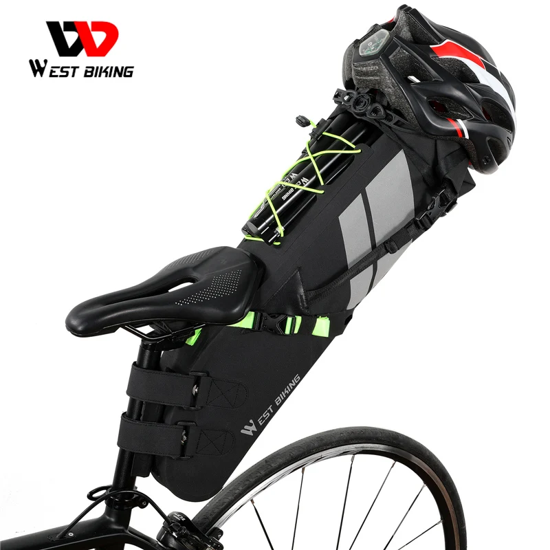 

Cycling 10-17L Bike Saddle Bag Waterproof Reflective Cycling MTB Bicycle Travel Pannier Large Capacity Foldable Rear Bags