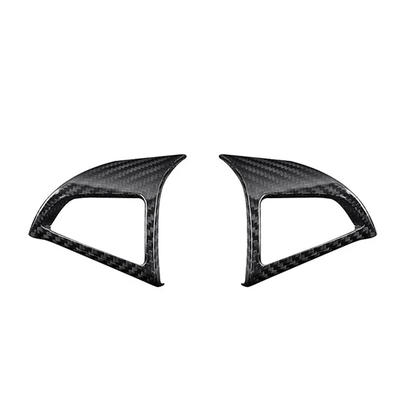 

2 шт. кнопки на руль автомобиля из углеродного волокна панель Крышка отделка Декоративная наклейка для Chevrolet Camaro 2012-2015