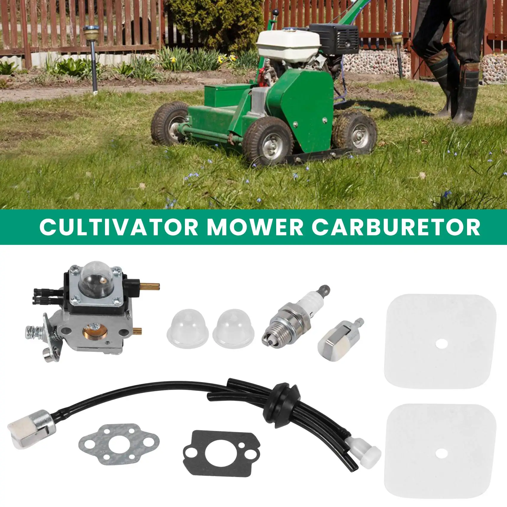 Карбюратор с комплектом для ремонта воздушного фильтра 2-тактного культиватора