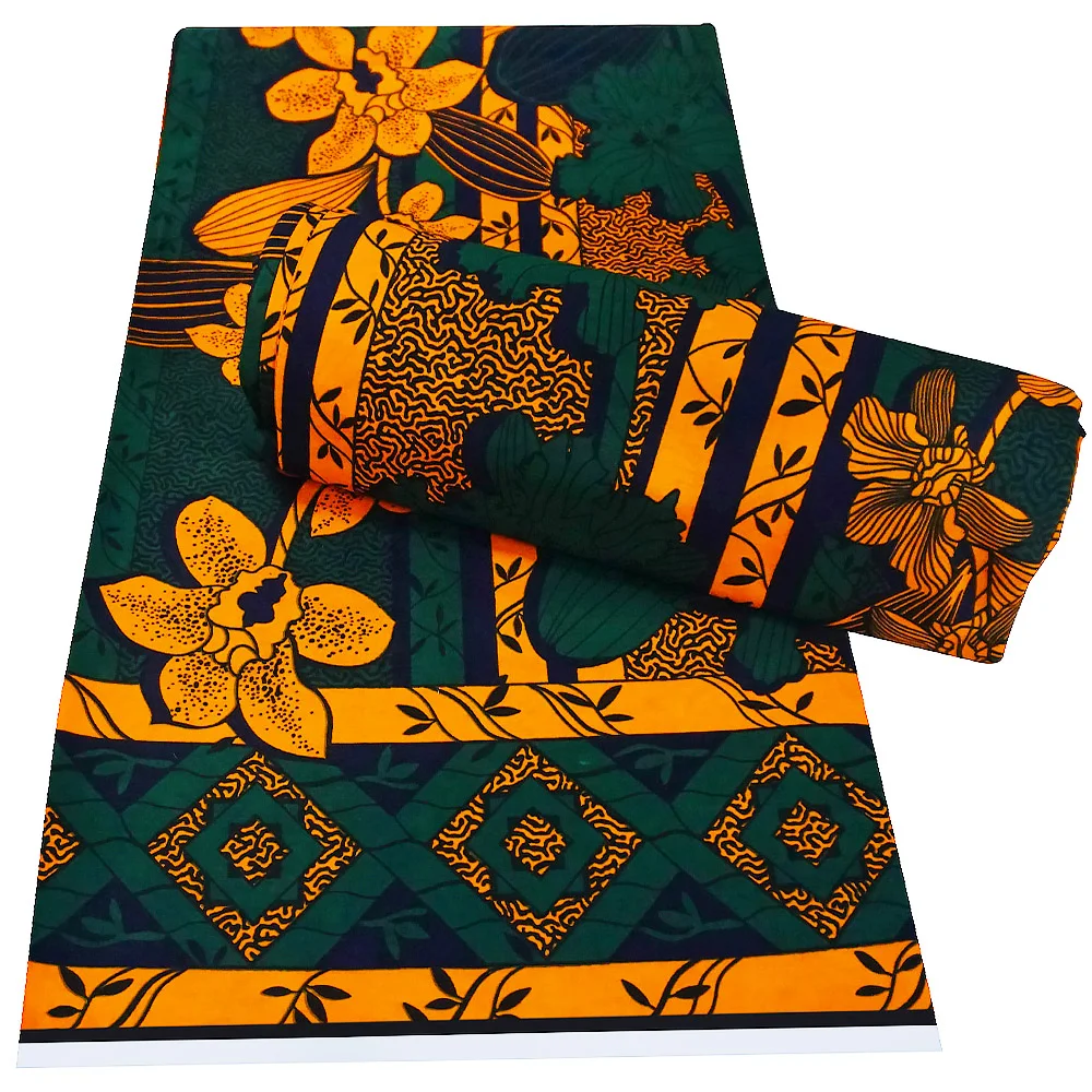 Африканская ткань Анкара 100% хлопок стандартная воск нигерийский принт Ткань 6