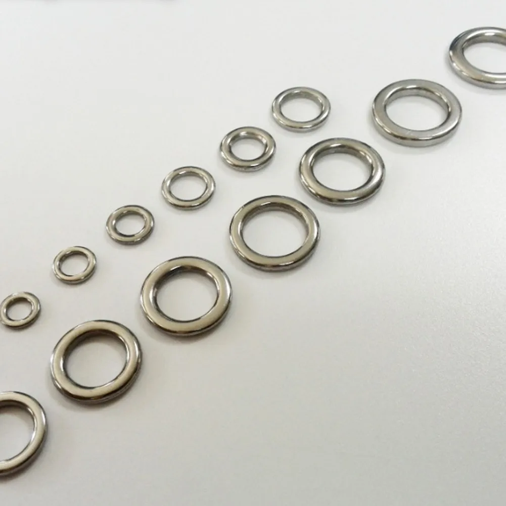 50 бесшовные разъемные кольца из нержавеющей стали для рыбалки приманки разъем