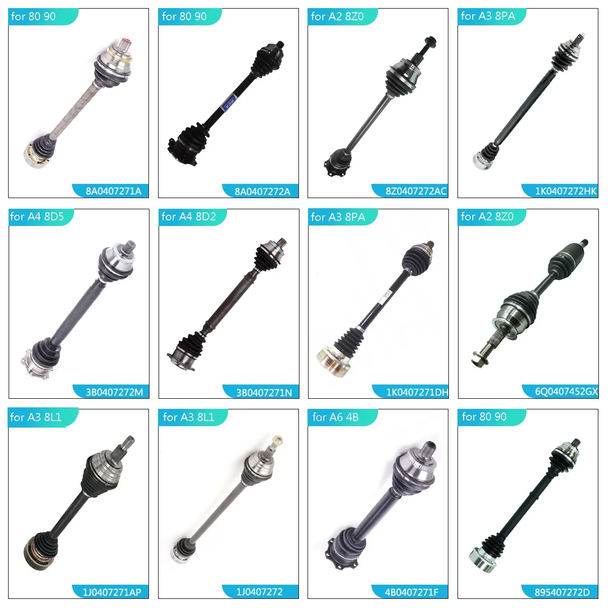 ShungTak оптовая продажа Автомобильный задний приводной вал для Audi 80 90 A4 B4 B5 OE 8A0501203JX