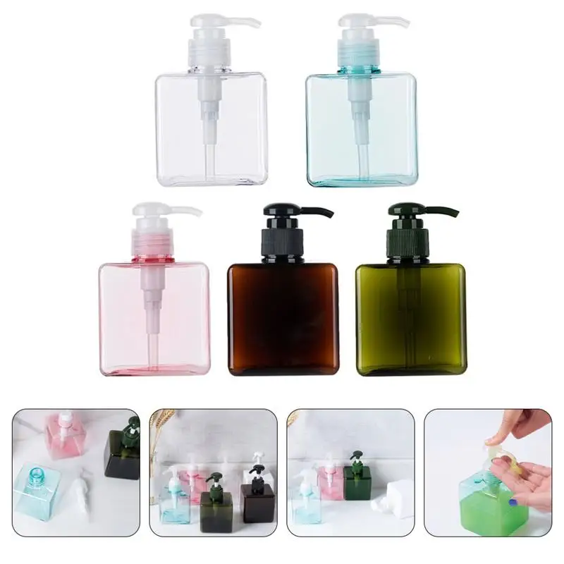 

5 шт. 250 мл диспенсер для мыла бутылки для шампуня многоразовые бутылки для шампуня бутылки для лосьона диспенсер для мыла