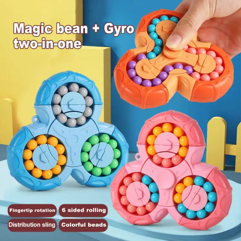 

Rotating Magical Bean Cube Fingertip Toy Children's Puzzle Creative Interactive Game Montessori Toys Spinners Stress Relief Toys