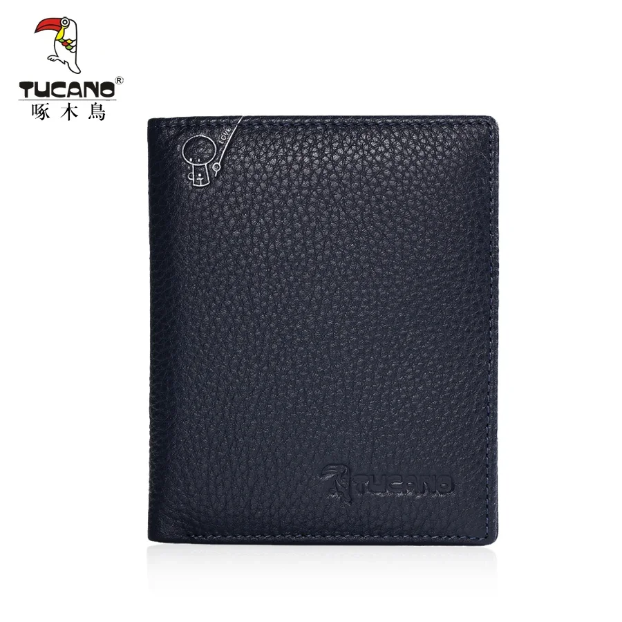 Роскошный мужской кошелек TUCANO из натуральной кожи брендовый деловой тонкий