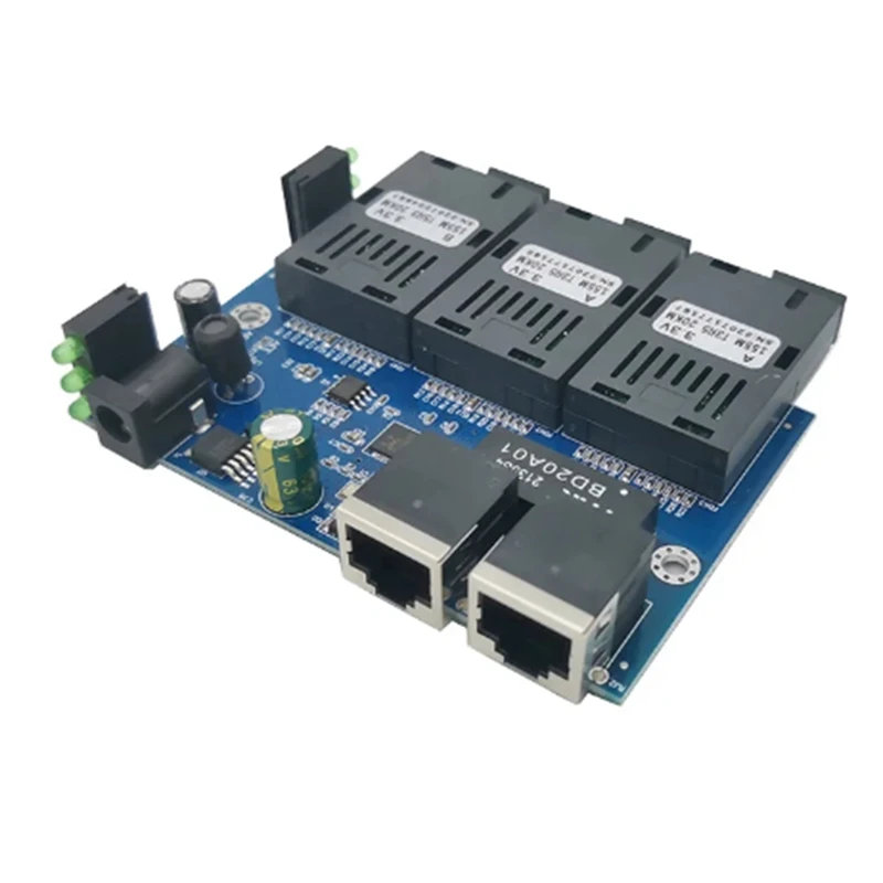 10/100M Обратный переключатель POE выход 12 В источник питания для Epon и Gpon 3-портовый RPOE