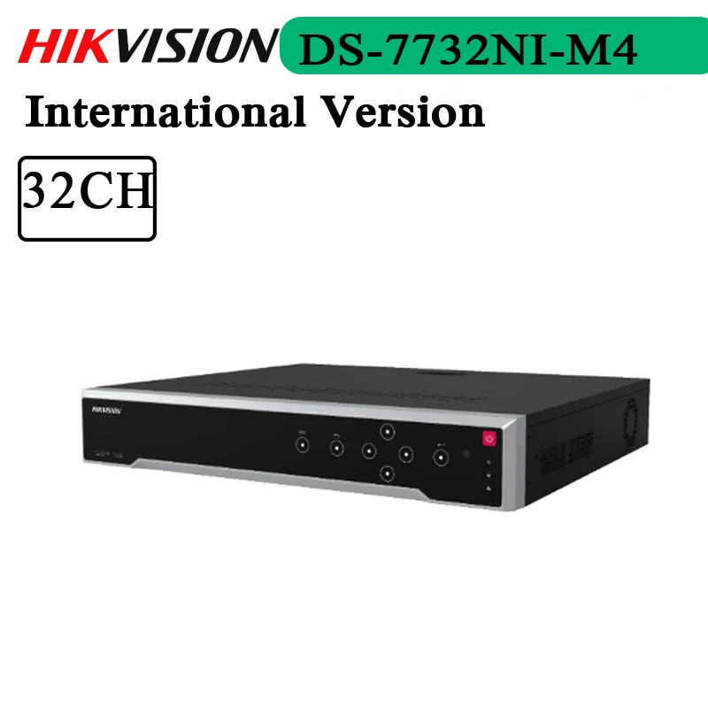 

Бесплатная доставка, Hik 8K, 12 Мп, H.265 + двустороннее аудио, 4 жестких диска, сигнализация, сетевой видеорегистратор, 32 канала