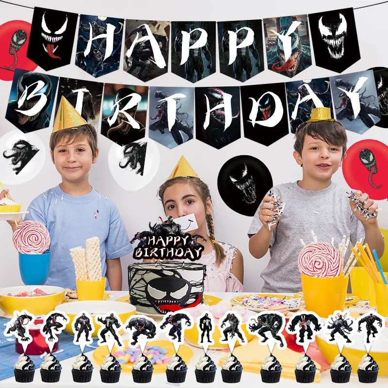 

Disney Poison Deadly Guardian Cartoon Theme Birthday Celebration Party Decoration Disposable Tableware Balloon Banner Kid Gift