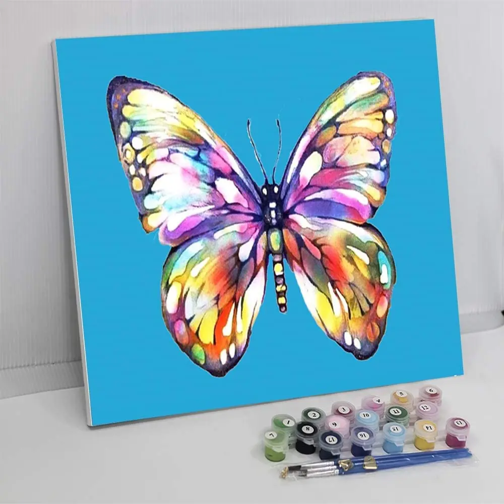 

FSBCGT Butterfly DIY Painting By Numbers Adults For Drawing On Canvas Coloring By Numbers Art Number Decor