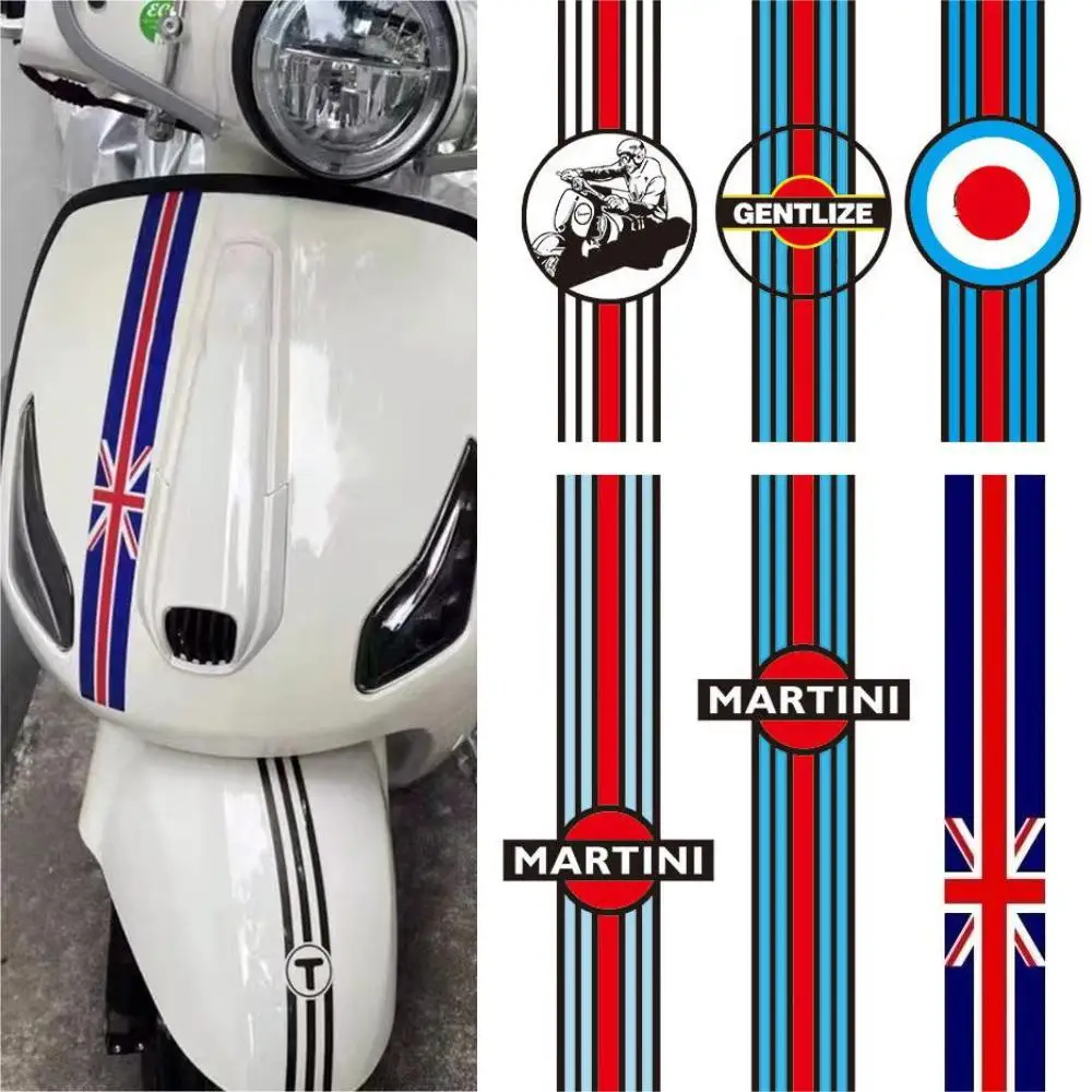 

Motorcycle shell waterproof sticker For PIAGGIO VESPA SPRINT GTS GTV LXV 50 125 150 200 250 300ie Colorful national flag film