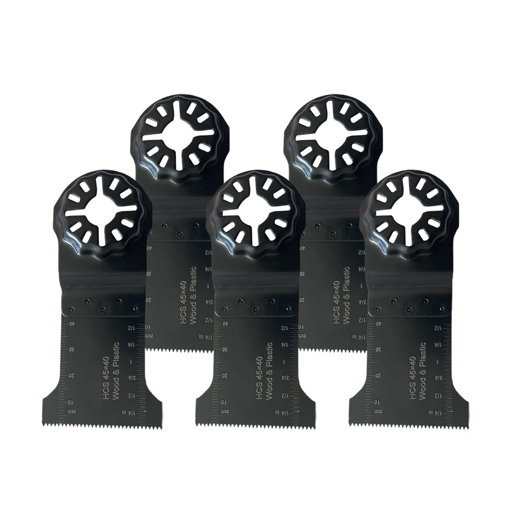 

5Pcs 45mm Multi-Function Saw Blade Oscillating Saw Blade Multitool Blades Set Oscillating Tools For Wood Metal Cutting Remover
