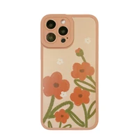 refreshing sweet orange flower case for iphone 11 12 13 pro max 8 7 plus xr xs max x se 2020 12 mini soft back cover capa