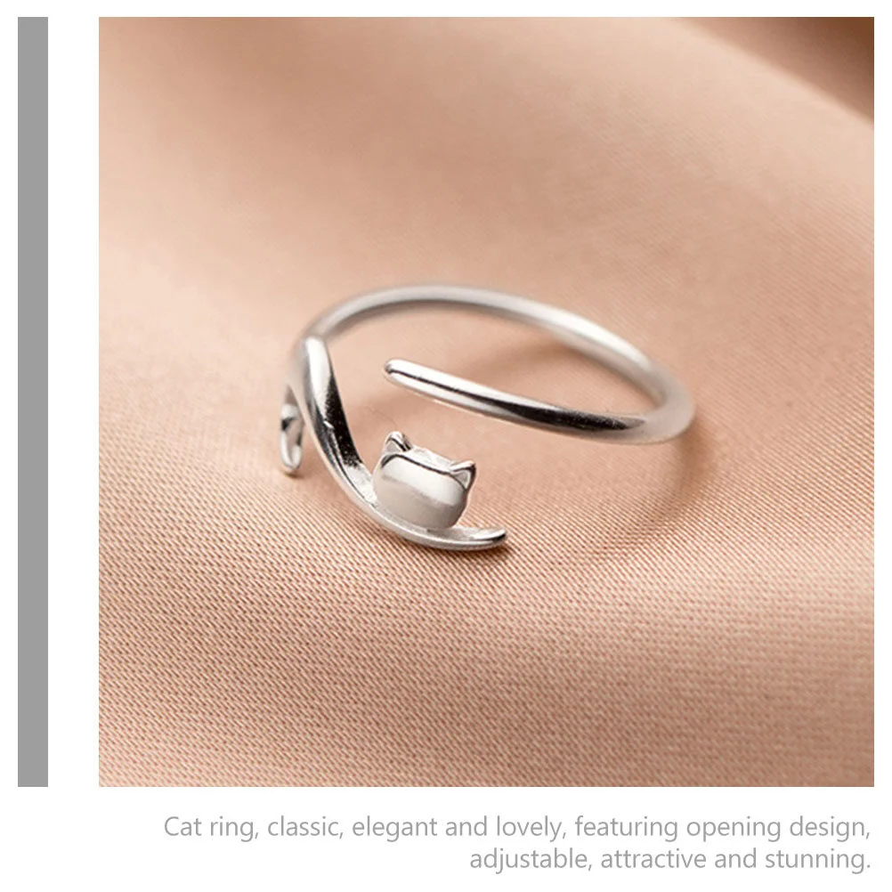Cat Ring Open Ring Adjustable Ring Animal Ring Cute Open Ring Girl Finger Ring