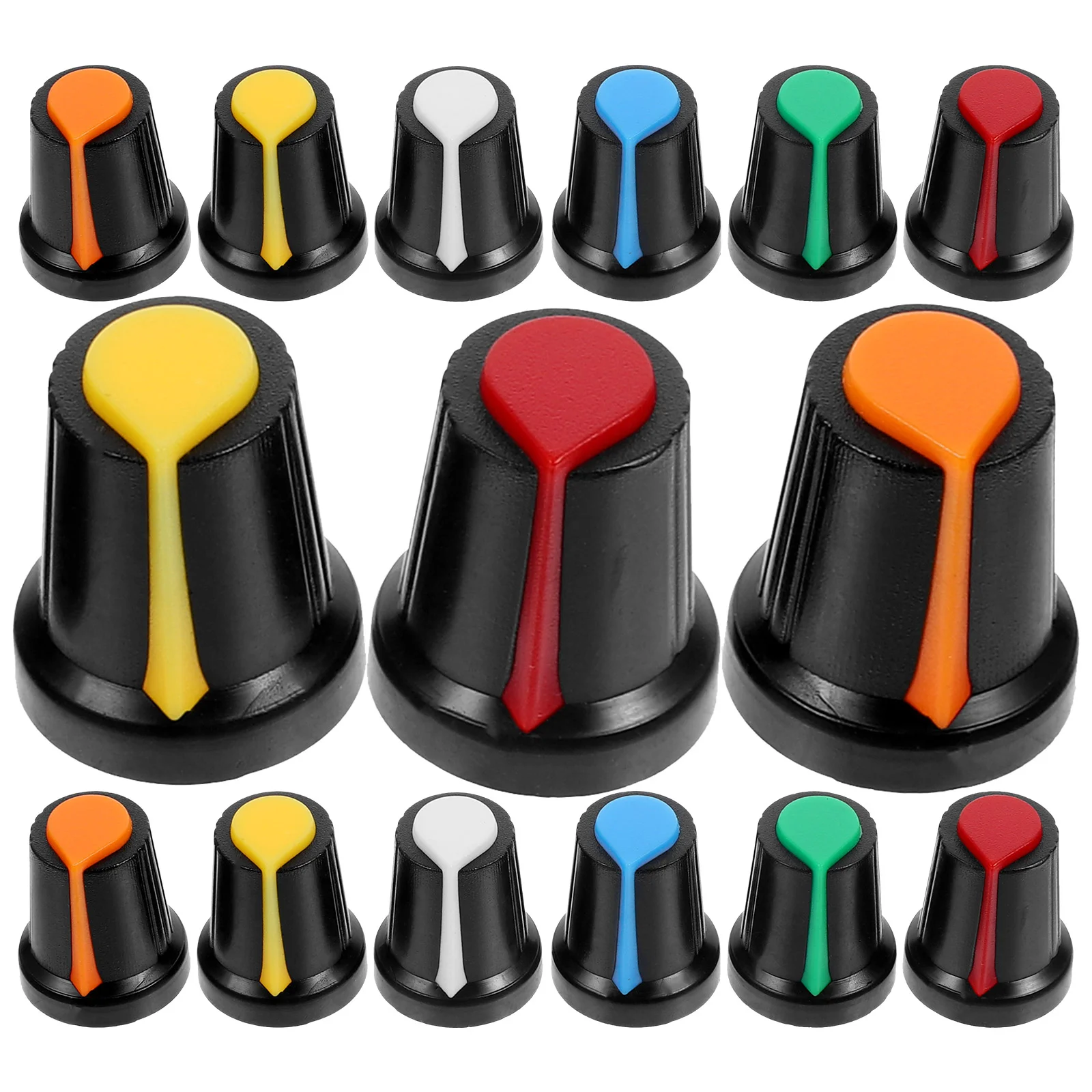 

60 Pcs Potentiometer Knob Amp Guitar Professional Control Knobs Volume Major Caps Parts Plastic Bass Aluminum Tone Amplifier