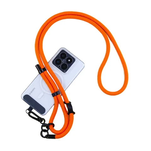 Нейлоновый ремешок для телефона, длина 150 см, регулируемый съемный шейный шнур, уличный универсальный ремешок через плечо, зажим для карт для мобильного телефона