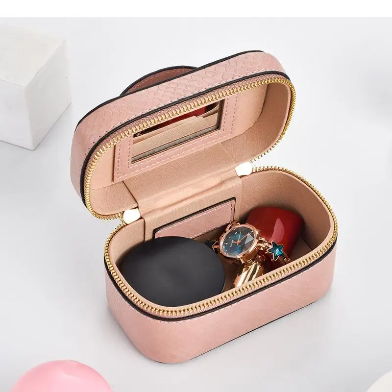 

Multifunctional PU Storage Boxes Creative Household Rectangular Jewelry Cosmetics Box Room Portable Jewellery Storage Containers