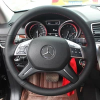 for benz c180 c200 c260 e200 e260 ml customized steering wheel cover leather hand sewn handle cover