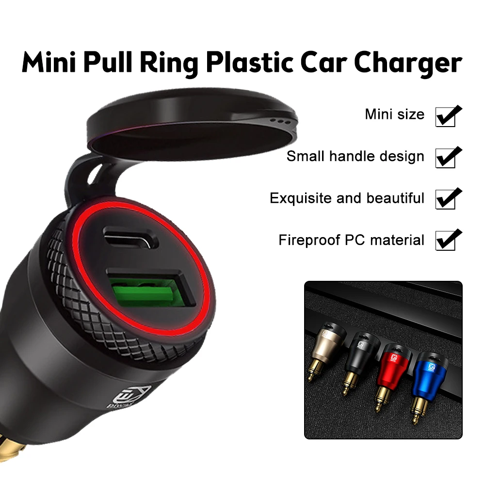 

Aluminium USB Charger 30W PD Type-C QC 3.0 Quick Charger Adapter Waterproof for Hella DIN Socket/ BMW Ducati Triumph Motorcycles