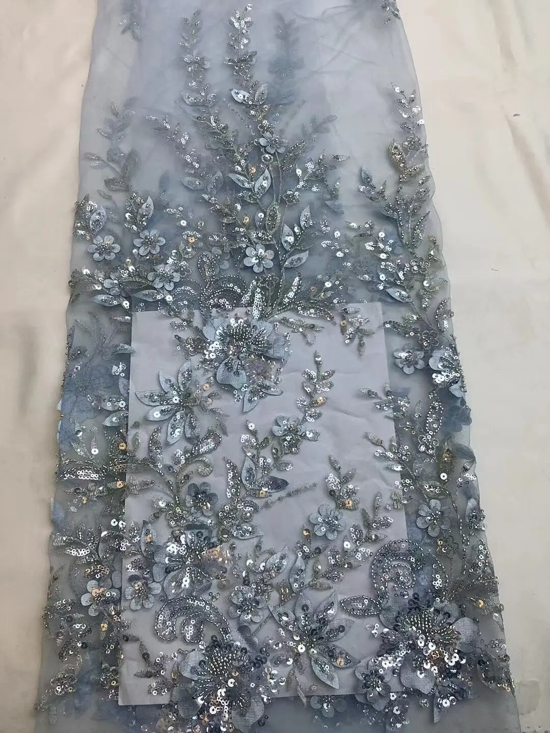 

Африканские блестки, кружевная ткань L-13068918, Высококачественная вышивка бисером, нигерийский французский тюль, кружевной материал для свадебного платья