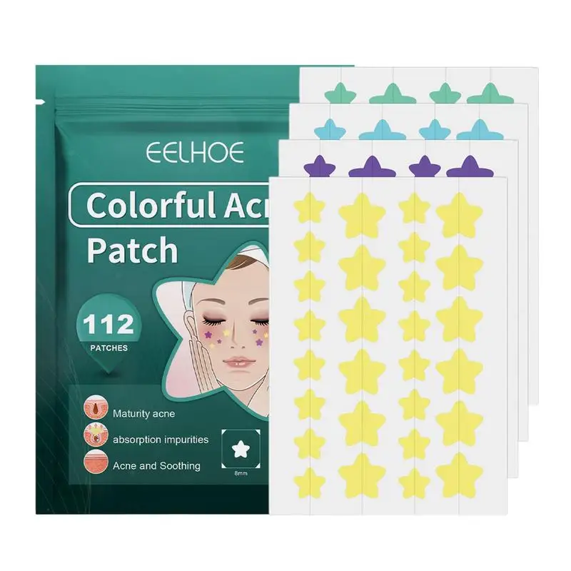 

Ультратонкие цветные патчи для лица в форме звезды, Гидроколлоидные патчи, патчи для ухода за кожей лица