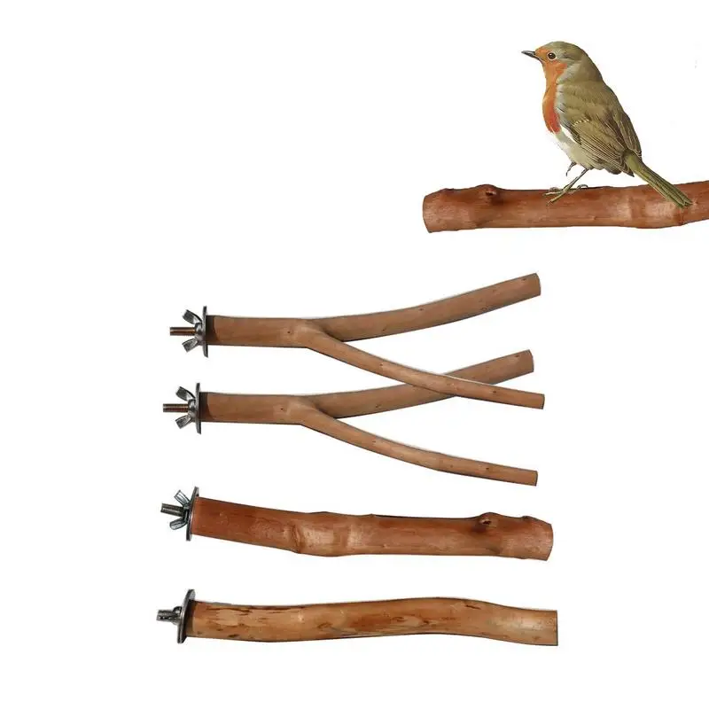 

4 шт., деревянные подставки для попугаев