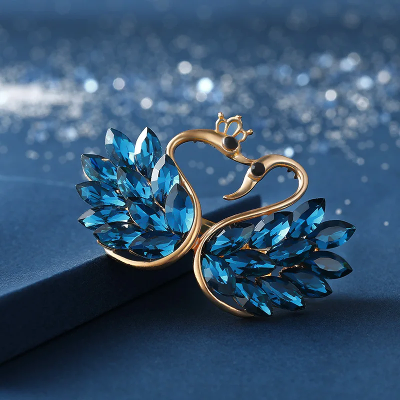 

Korean Style Crystal Swan Hairpin Vintage Crystal Swan Hair Clip Fashionable Women's Spring Clips Girls Hair Accessories Jewelry